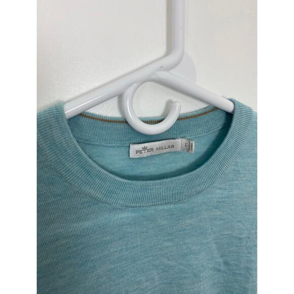 Women Peter Millar Crown Soft Crew wool cashmere silk pullover golf sweater L - Picture 4 of 4